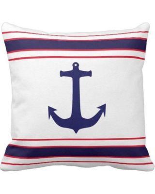Anchor Blue and Red Logo - Deals on WOPOP Orange Beach Nautical Anchor Navy Blue Red White ...