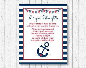 Anchor Blue and Red Logo - Nautical Anchor Blue & Red Diaper Thoughts Late Night Diaper Baby