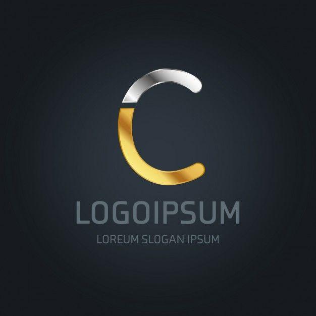 Silver and Gold Logo - Gold and silver logo with the letter c Vector | Free Download