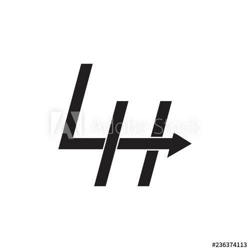 White Arrow Brand Logo - letter lh simple arrows brand logo - Buy this stock vector and ...