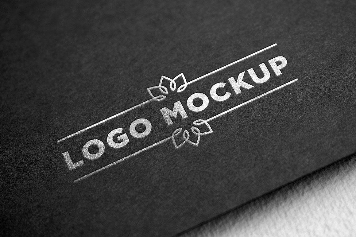 Black and Silver Logo - Silver Logo MockUp