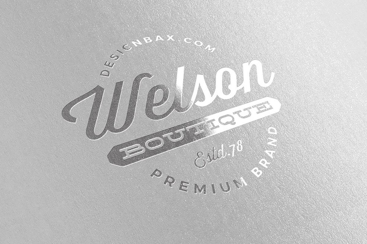 Silver Logo - Free Metallic Silver Logo Mock Up