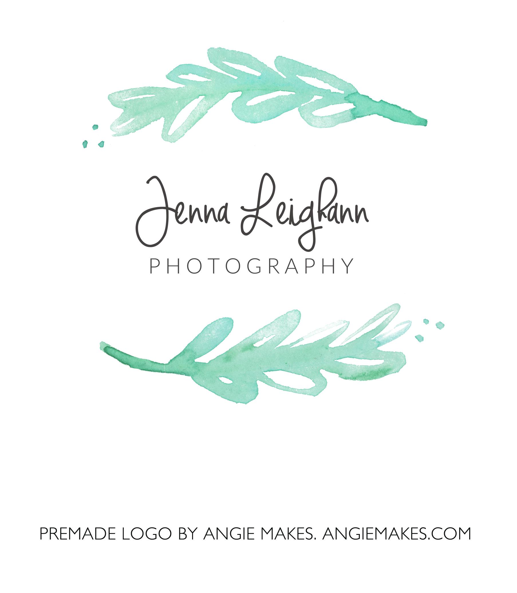Watercolor Leaf Logo - Watercolour Leaf Logo