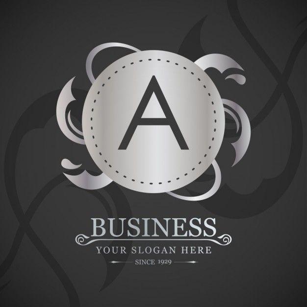 Silver Logo - Download Vector - Elegant silver logo with the letter a - Vectorpicker