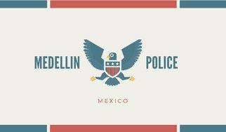 Red and Blue Bird Business Logo - Blue and Red Bird Police Business Card - Templates by Canva