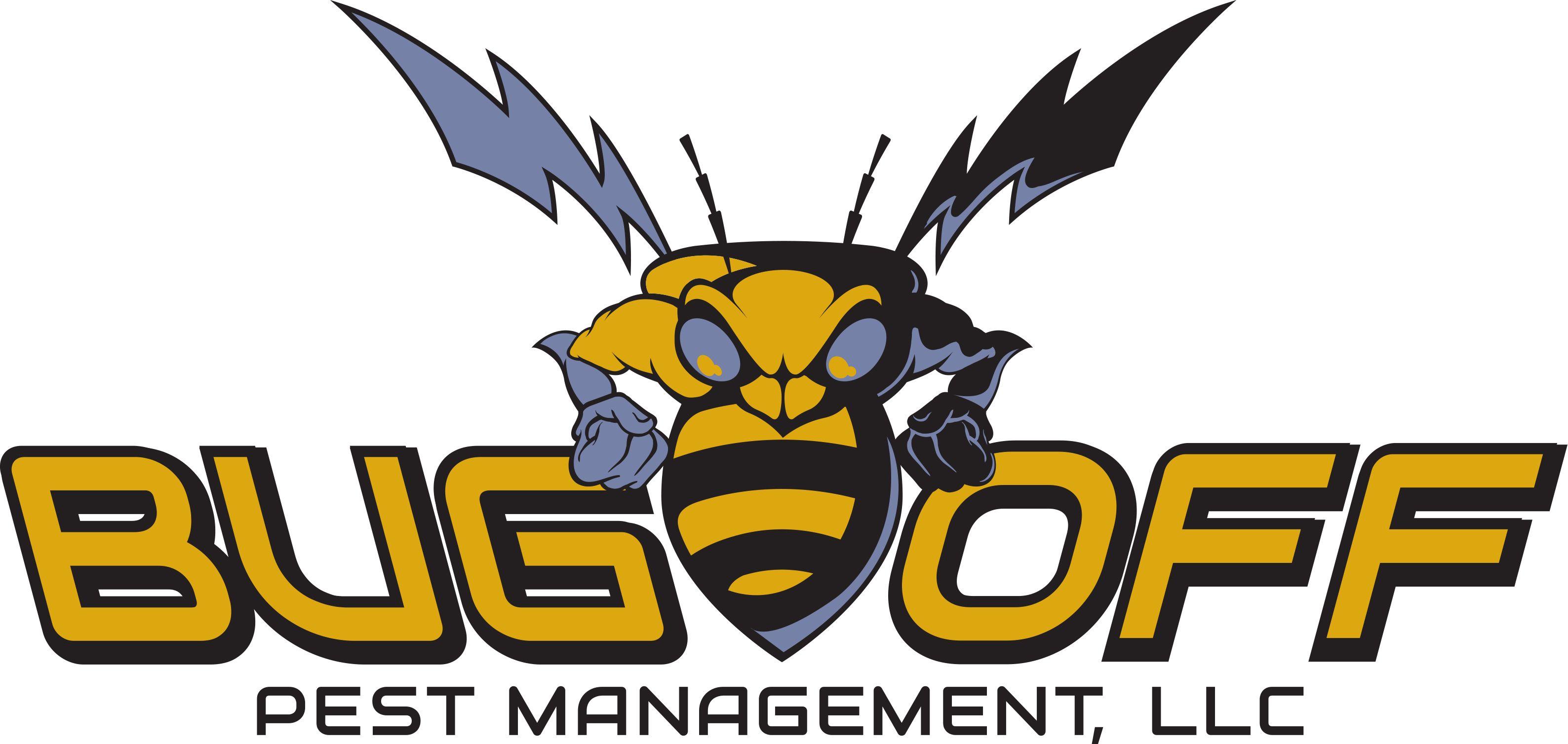 Bug Logo - Bug Off Pest Management Logo - Mitchell's Garage