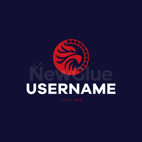 Red and Blue Bird Business Logo - Newglue