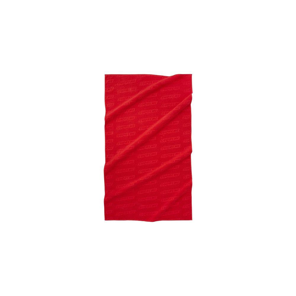 Supreme Beach Logo - Supreme Debossed Logo Beach Towel - Red - Hyped Supply