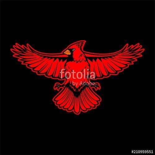 Bird Mascot Logo - cardinal red bird esport gaming mascot logo template