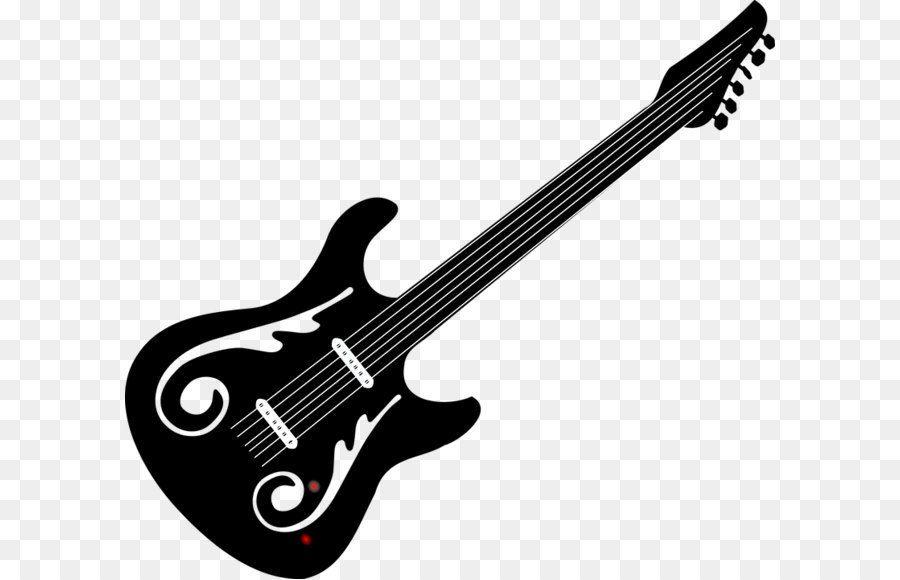 Black and White Bass Logo - Acoustic Guitar PNG Black And White Transparent Acoustic Guitar