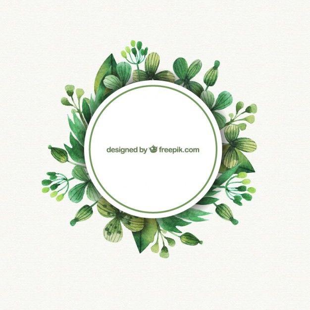 Watercolor Leaf Logo - Labels with watercolor leaves Vector