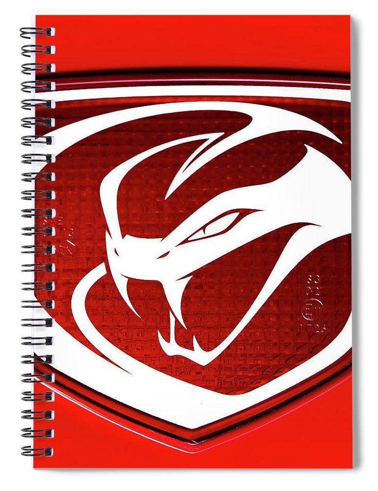 Red Spiral Logo - Dodge Viper Emblem Red Spiral Notebook for Sale by Rospotte Photography