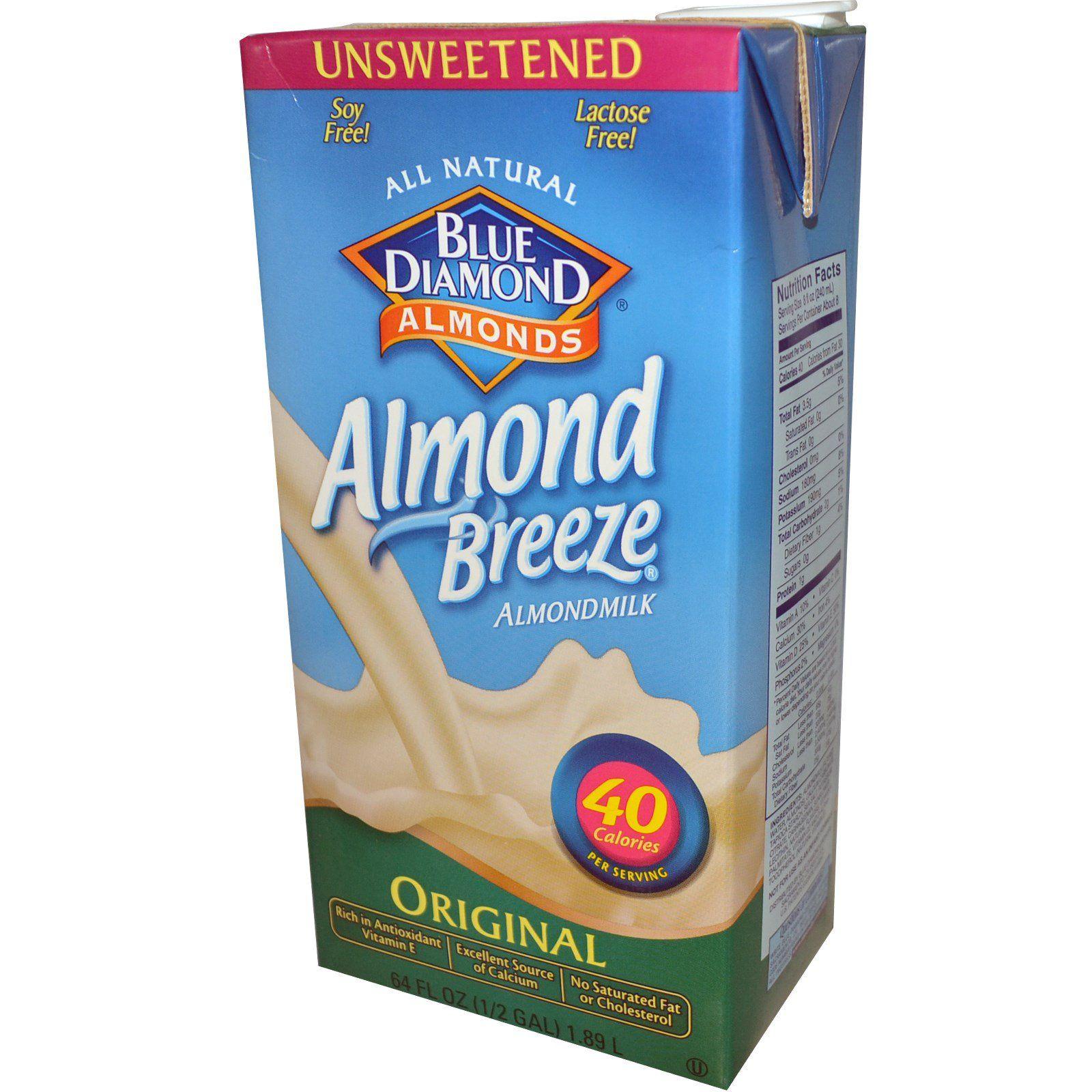 Almond Breeze Logo - Blue Diamond, Almond Breeze, Almond Milk, Original, Unsweetened, 64
