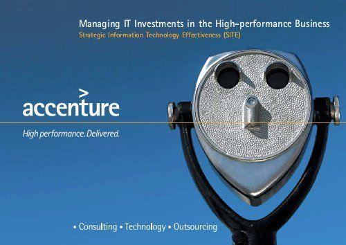 High Performance Accenture Logo - Managing IT Investments in the High-performance ... - Accenture