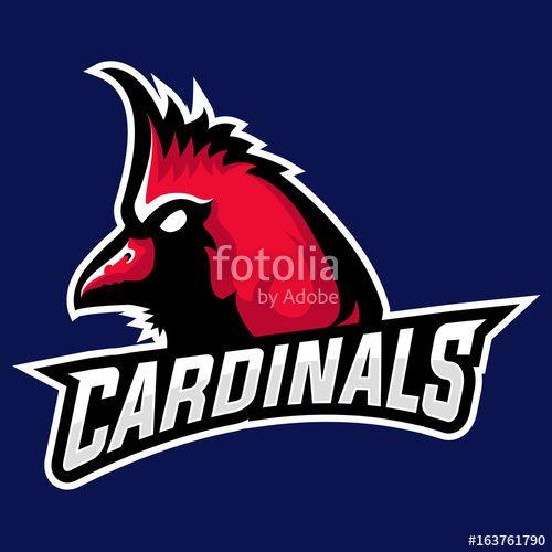 Cardinal Head Logo - Awesome bird cardinal logo head mascot logo team or print ...