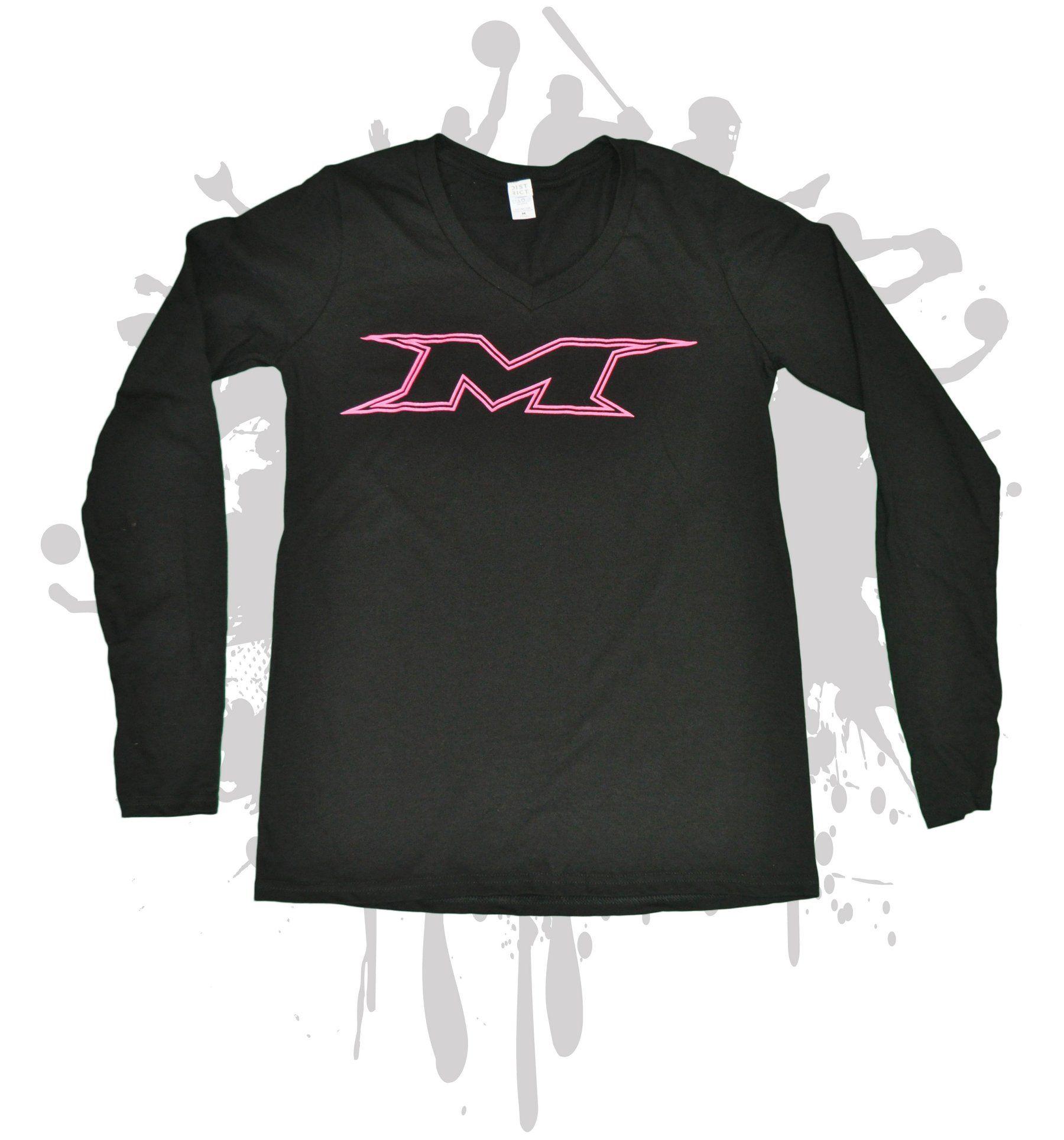 Miken Logo - Miken Pink Logo Women's Casual Long Sleeve Shirt