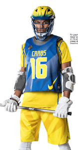 Crabs Lacrosse Logo - NWT Youth NIKE 821980 Blue Yellow Reversible Mesh Tank Top Crabs ...
