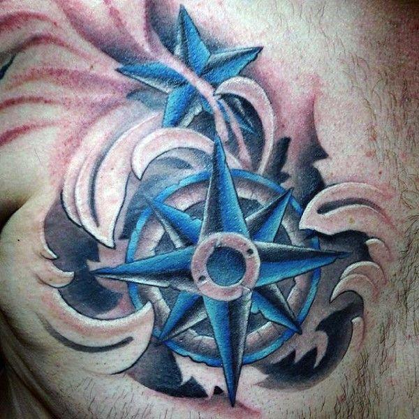 Stars and Blue Waves Logo - Collection of 25+ Star Blue Wave Tattoo On Shoulder