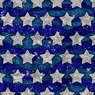 Stars and Blue Waves Logo - Sparkly Stars Stickers & Labels