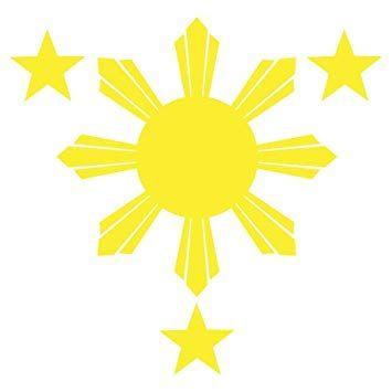 1 Star Logo - Amazon.com: Yoonek Graphics Philippines Flag 1 Sun and 3 Stars Logo ...