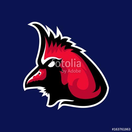 Red Bird Team Logo - Awesome bird cardinal logo head mascot logo team or print