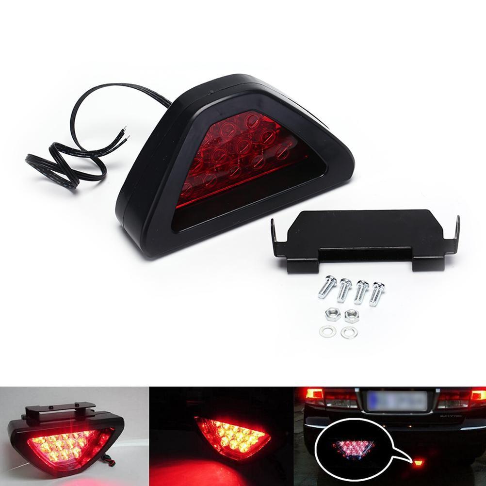 Red Triangle Auto Logo - DRL Stop Light Auto Fog Lamp F1 Style Universal Car Laser Red