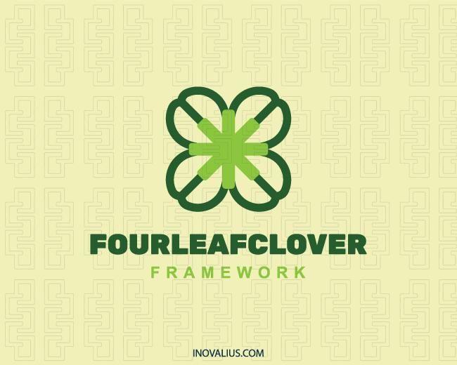 Green Clover Logo - Four Leaf Clover Logo Design