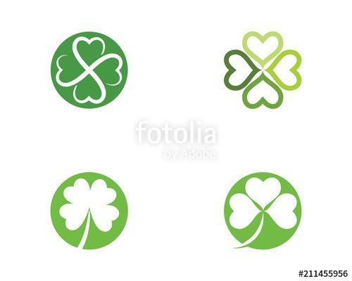 Green Clover Logo - Green Clover Leaf Logo Template Stock Image And Royalty Free Vector
