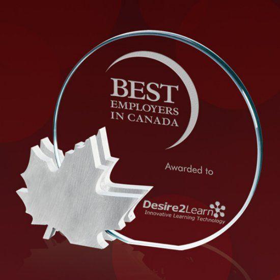 Aluminum Leaf Logo - Buy Northern Maple Leaf - Jade/Aluminum Online | Custom Awards ...