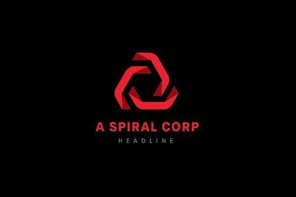 Red Spiral Logo - A spiral corporation logo. ~ Logo Templates ~ Creative Market