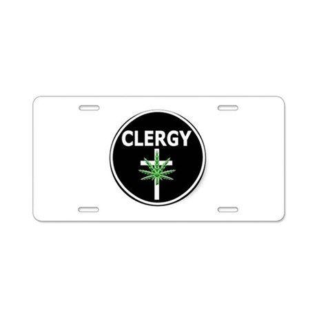 Aluminum Leaf Logo - Marijuana Clergy & Minister Logo Aluminum License