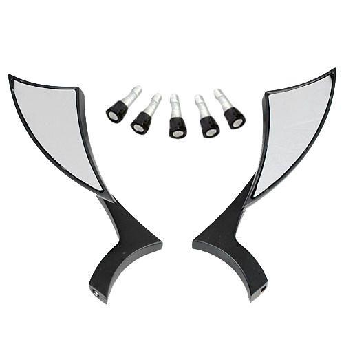 Aluminum Leaf Logo - 8mm 10mm Trianglel Leaf Motorcycle Rearview Mirrors Aluminum$22.89