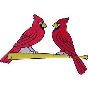 The Birds On Bat Cardinals Logo - St. Louis Cardinals Team Red Birds On Bat Logo Sleeve Patch Jersey ...