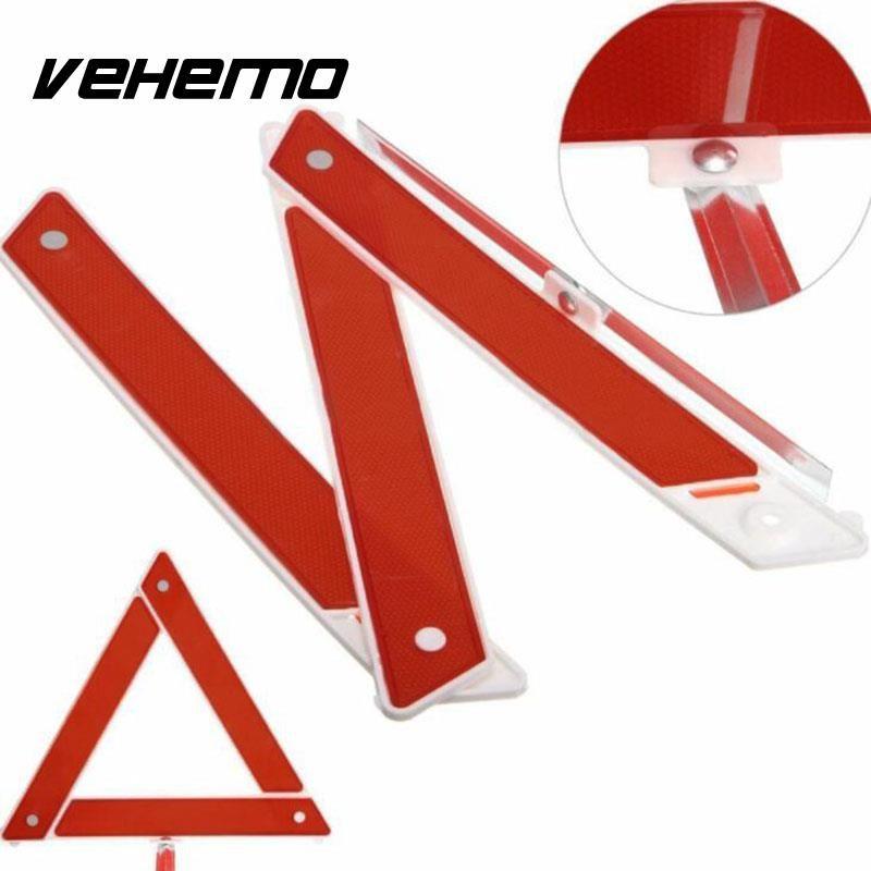 Red Triangle Auto Logo - Vehemo Auto Car Red Breakdown Warning Triangle Emergency Reflective