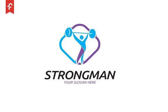 Strong Man Logo - Strong Man Logo ~ Logo Templates ~ Creative Market