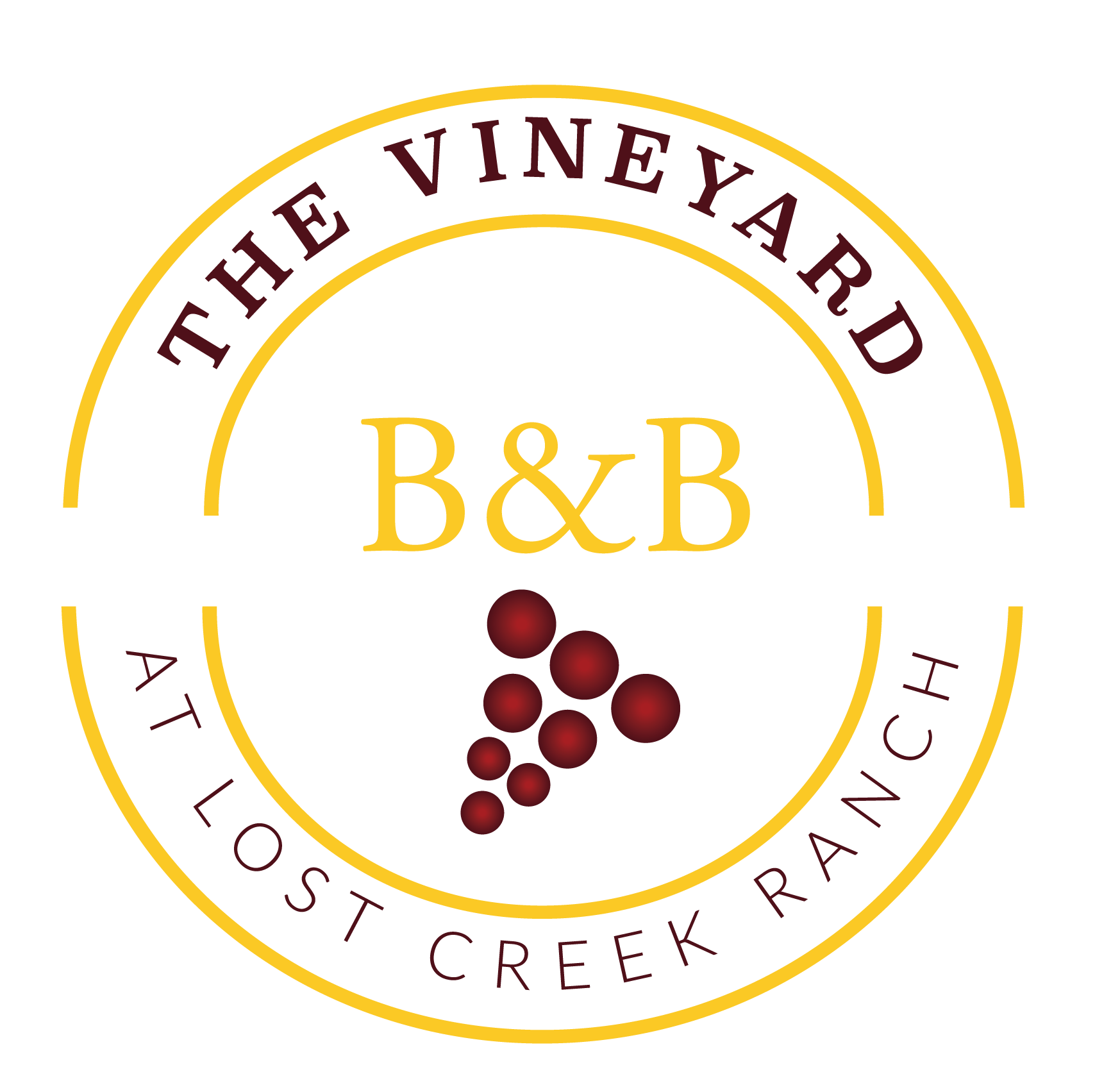 B and B in a Circle Logo - Menu Vineyard B and B at Lost Creek