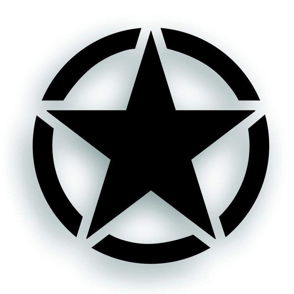 What Company Has a Star in Circle Logo - Amazon.com: Solar Graphics USA Military Invasion Star With Circle ...