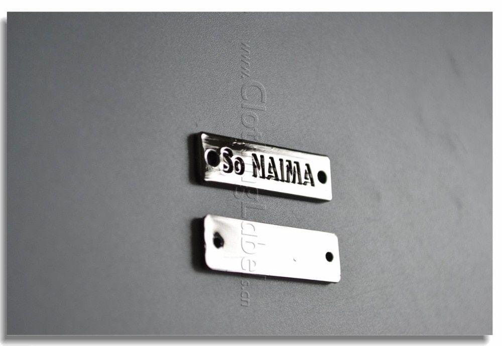 Metal Clothing Logo - custom metal labels for bag, clothing, shoes, engraved logo, zinc ...