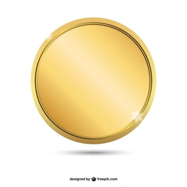 Empty Oval Logo - Empty golden badge Vector