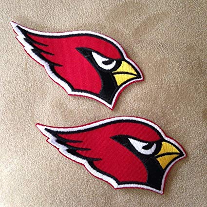 Red Bird Team Logo - Lot of 2 Arizona Cardinals Bird Team Logo Iron on NFL