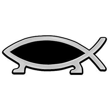 Empty Oval Logo - Amazon.com: Empty Fish with Feet Chrome Auto Emblem - 5