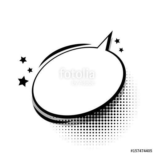 Empty Oval Logo - Oval empty white comic book text balloon pop art. Bubble icon speech ...