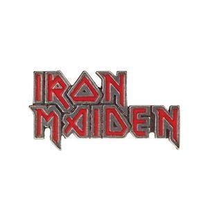Metal Clothing Logo - Iron Maiden Logo Pewter Pin Heavy Metal Band Rock Music Clothing