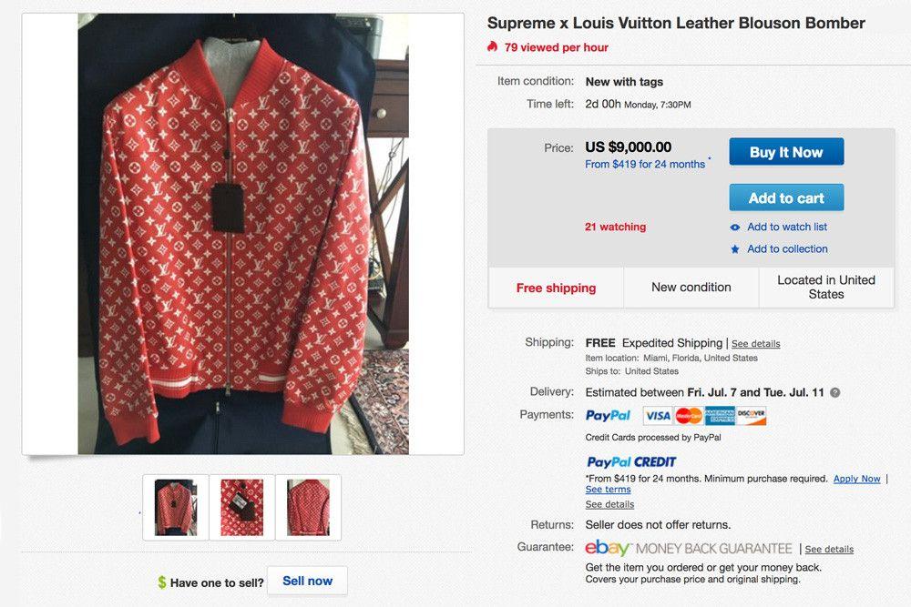 Loui Supreme Logo - Supreme x Louis Vuitton Absurd Resell Prices