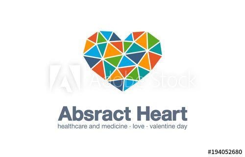 Red Heart Company Logo - Abstract business company logo. Corporate identity design element ...