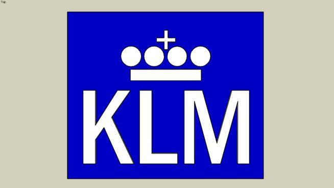 KLM Airlines Logo - KLM Royal Dutch Airlines Logo | 3D Warehouse