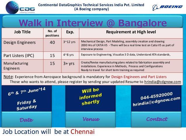 CDG Boeing Logo - Walkin Drive Bangalore on 06th and 07th of June 14 by CDG A Boeing