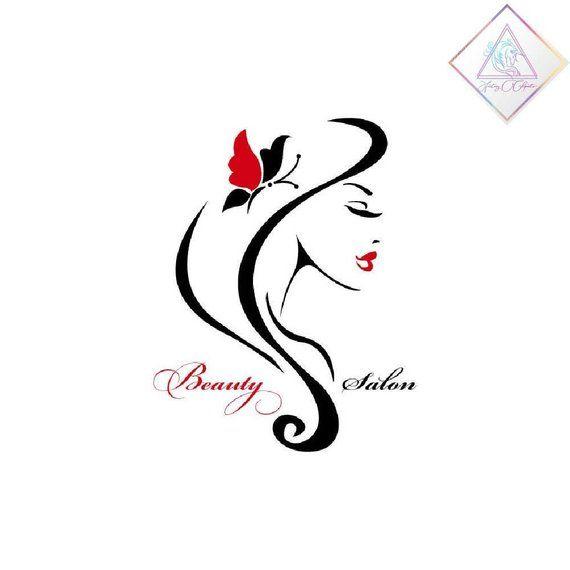 Red and Black Butterfly Logo - Beauty logo design, png and pdf format files, elegant woman