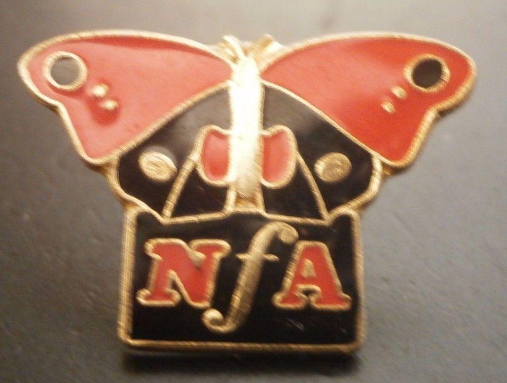 Red and Black Butterfly Logo - Nfa Red And Black Butterfly Charity Pin Badge