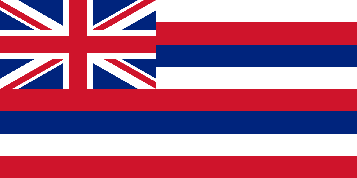 Red White Blue Flag Logo - Flag of Hawaii